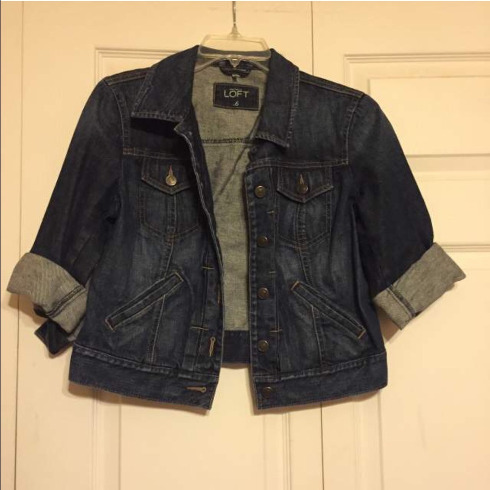 Ann Taylor Dark Blue Denim Jacket | Runs Small!